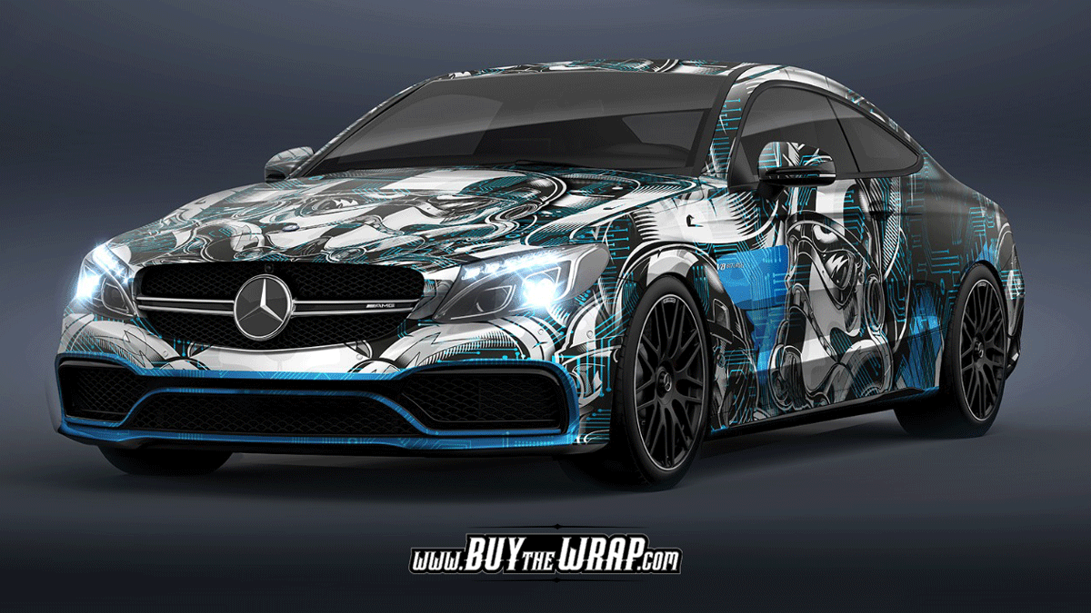 Mercedes amg gtr Sticker for Sale by carphotodesigns